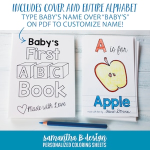 ABC Book for a Baby Shower activity.