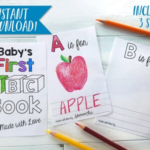 Baby Shower ABC Book Template Personalized Printable Baby - Etsy