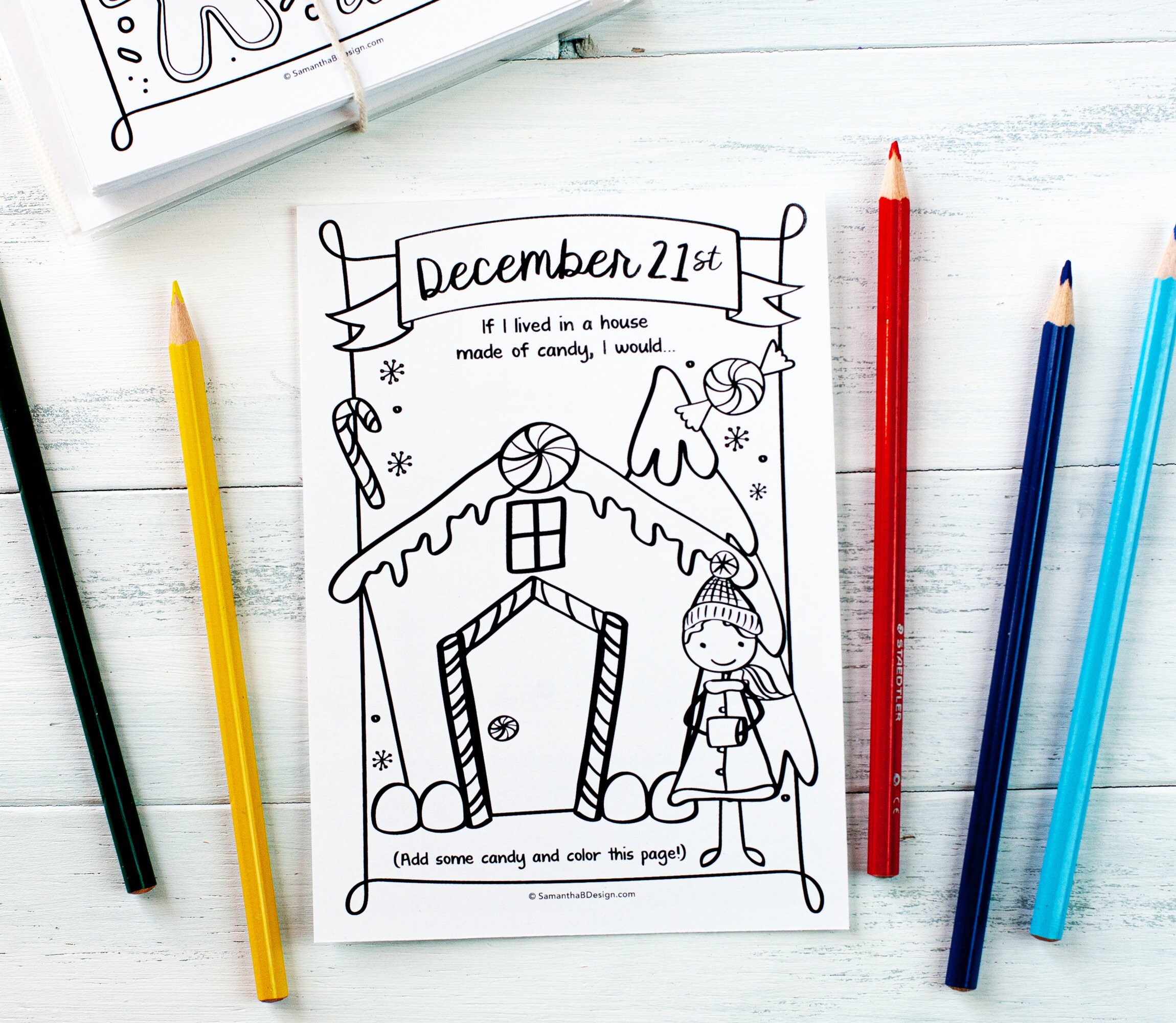 Christmas Coloring Countdown and Keepsake Advent Calendar Etsy Christmas Coloring Countdown and Keepsake Advent Calendar Etsy