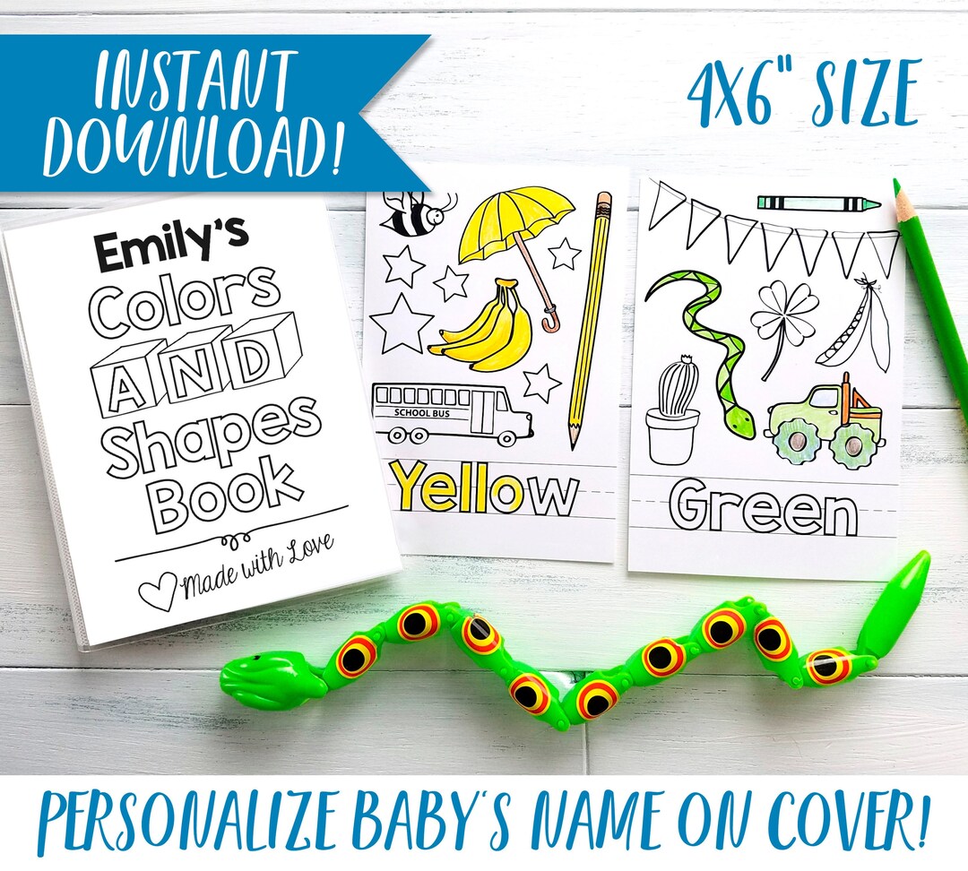 Baby's First Colors and Shapes Coloring Book / Baby Shower Activity ...
