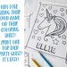 Personalized Unicorn Coloring Pages for Birthday Party | Editable ...