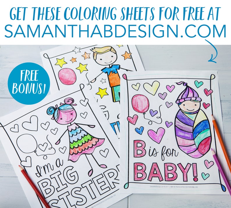 Baby's First Colors and Shapes Coloring Book / Personalized Baby Shower Activity / PRINTED 4x6 image 10