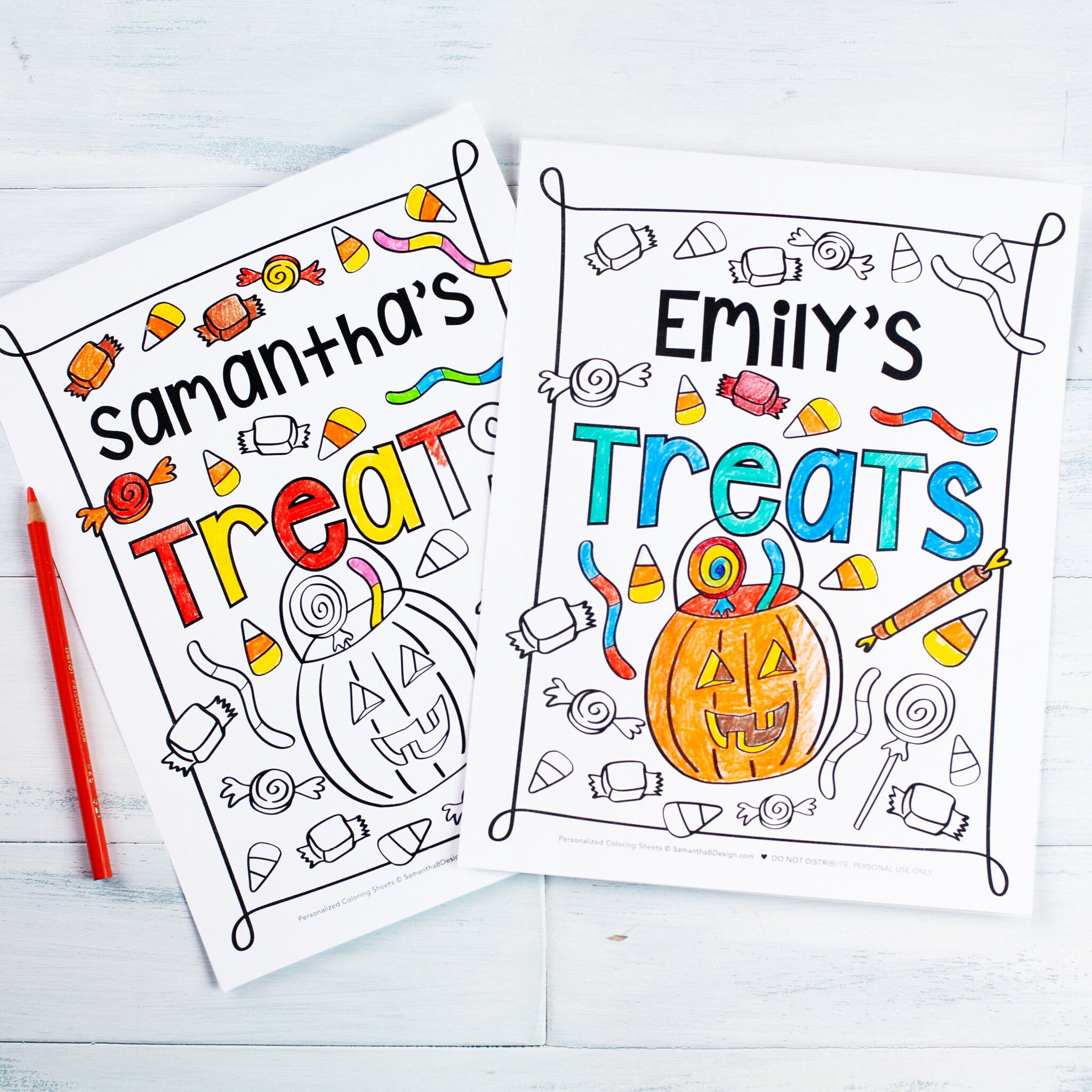 Personalized Halloween Printable Kids Activity and Coloring | Etsy