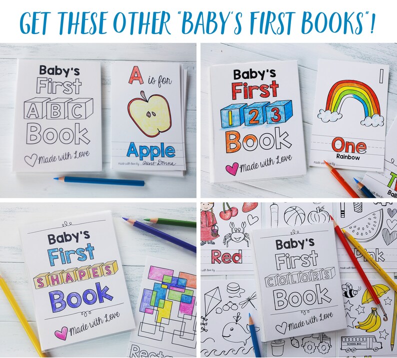 ABC Book Baby Shower Activity With 123 Book Bestselling Bundle Etsy