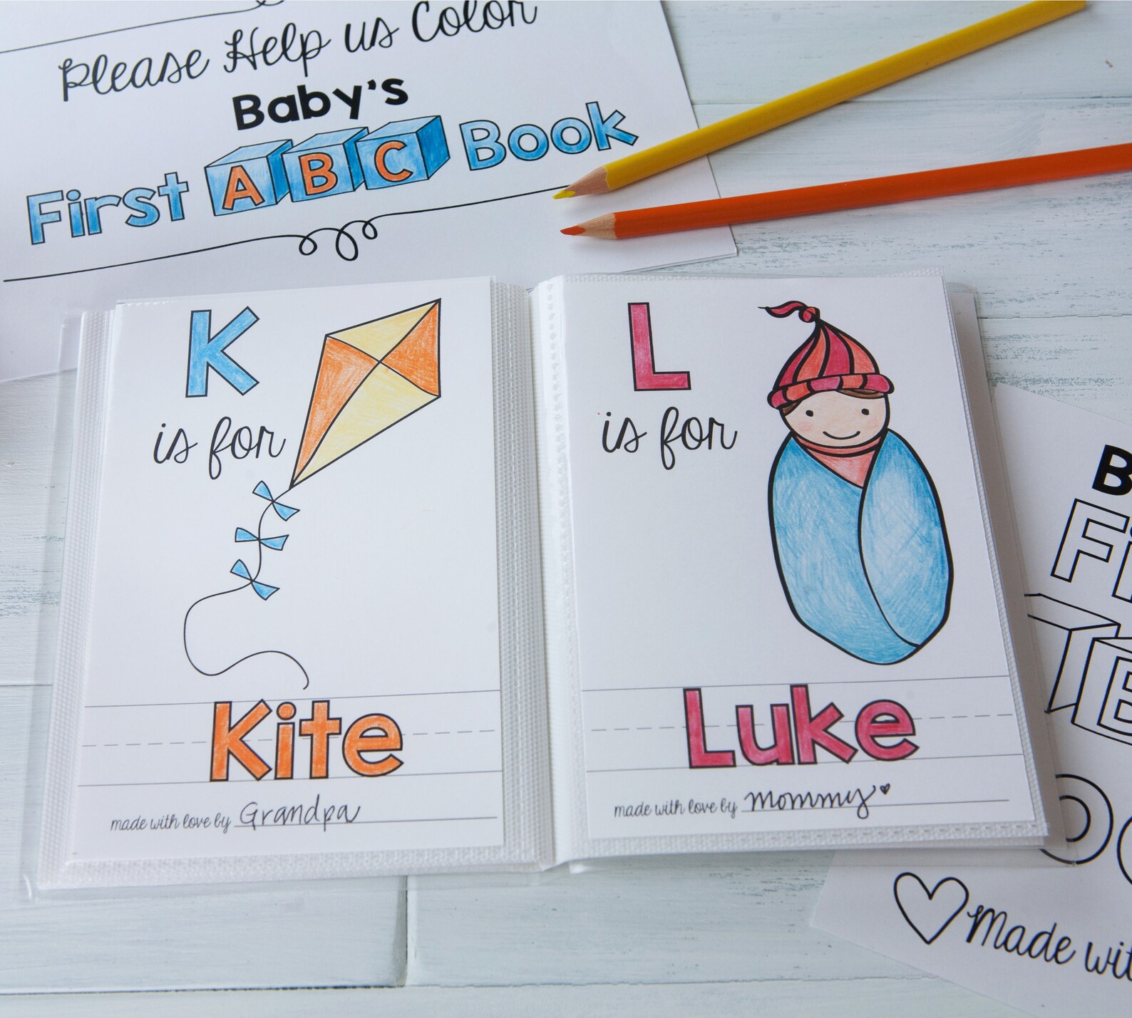 ABC Book Baby Shower Activity With 123 Book Bestselling Bundle Etsy