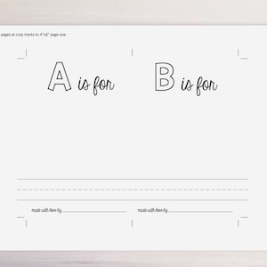 Baby Shower ABC Book Template Personalized Printable Baby - Etsy