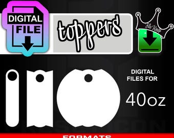 File Kings Tumbler Name Tag, Name Plate SVG Tumbler Topper Lid Name Tag, H2.0 Version 40oz, laser cut and cnc cut files, Instant Download