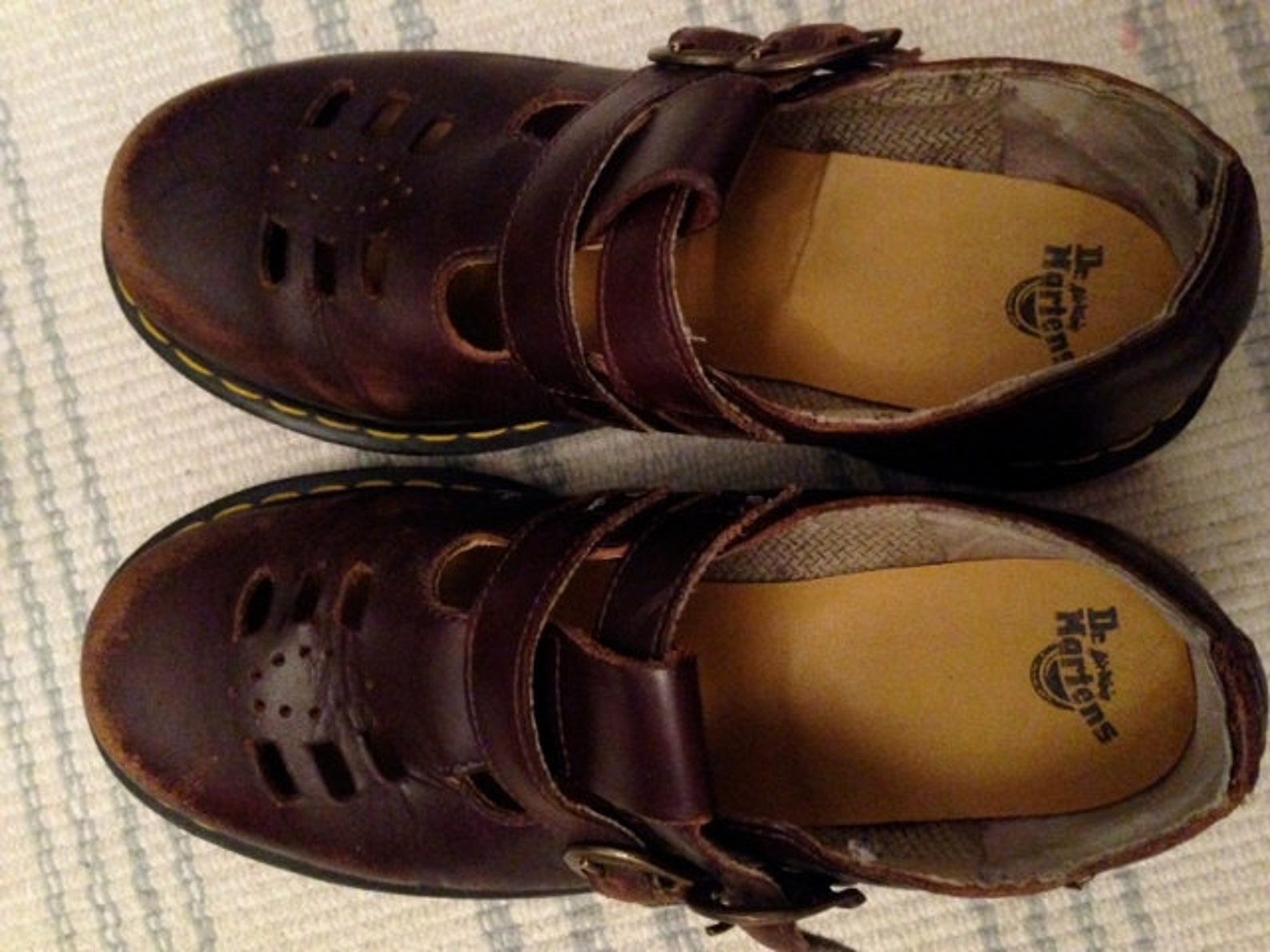 Brown Mary Jane Doc Martens Etsy