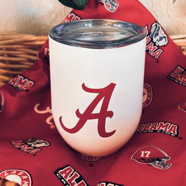 Alabama Crimson Tide Insulated Wine and Coffee Tumbler with Lid - 12oz and 18.5oz