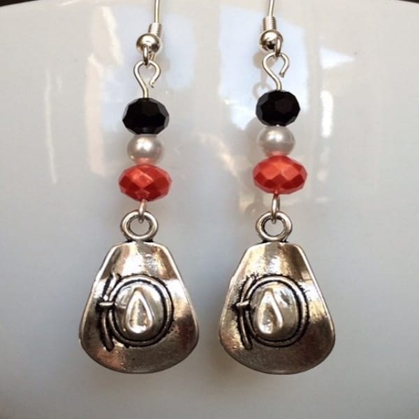 Oklahoma State University Silver Charm Game Day Earrings