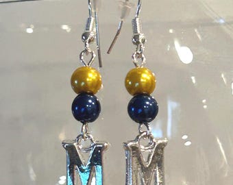 Michigan Game Day Earrings