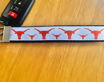 Texas Longhorns College Key Chain Wristlet Key Fob