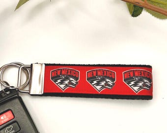 UNM New Mexico Lobos Key Chain Wristlet Key Fob