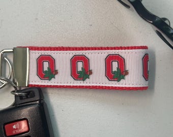 Ohio State Buckeyes University College Key Chain Wristlet Key Fob