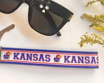 University of Kansas Jayhawks College Key Chain Wristlet Key Fob