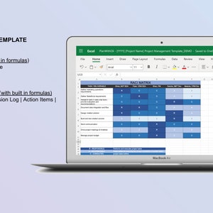 Complete Project Management Template | Gantt, RACI, Trackers