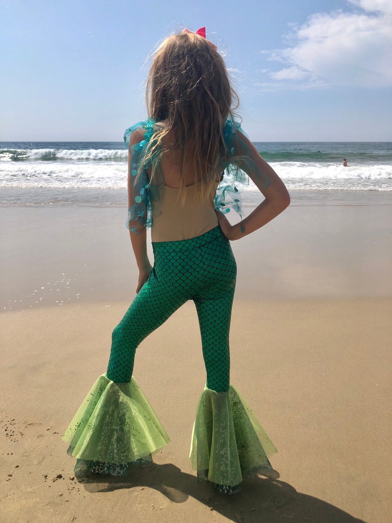 Ariel Costume Long Sleeves Ariel Leggings for Girls Size - Etsy