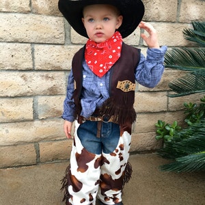 Cowboy Costume Set for Boys-girls Custom Made Size 2,3,4,5,6,7,8,10.12Y ...