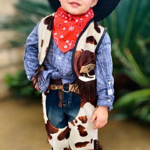 Cowboy Costume Set for Boys-girls Custom Made Size 2,3,4,5,6,7,8,10.12Y ...