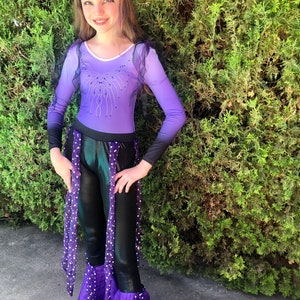 Ursula Costume Princess Witch Leggings Costume  for Girls Size 2T,3T,4,5,6,7,8,9,10,12Y