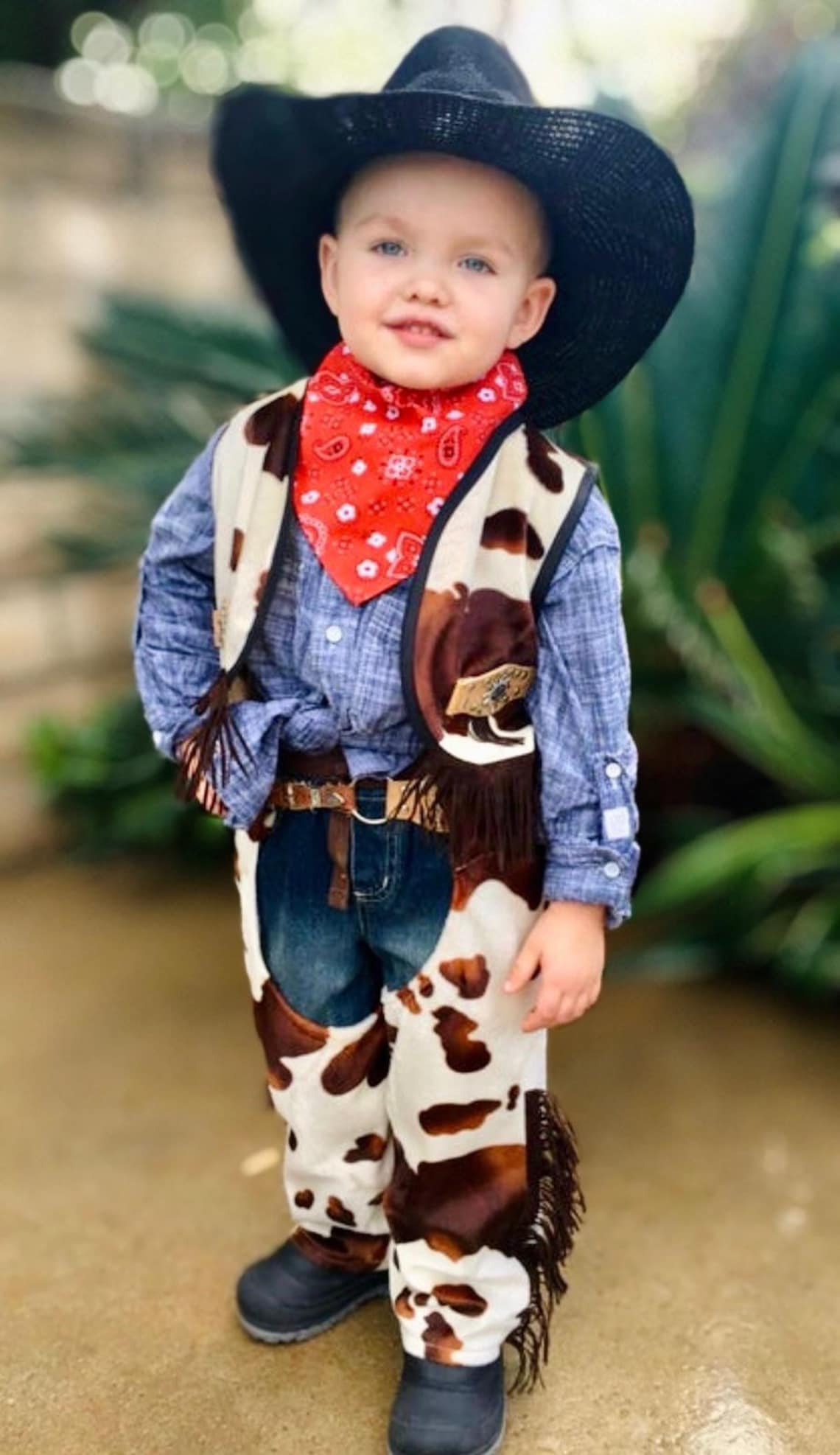 Cowboy Costume Set for Boys Custom Made Size 2345678Y Etsy