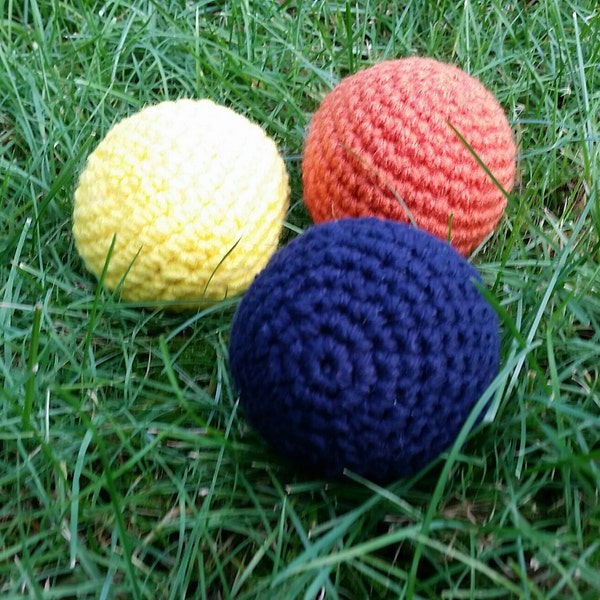 Pet Toy Ball with Squeaker or NO Squeaker | Dog and Cat Toys | Crochet Ball | Perfect Sphere | Stress Ball