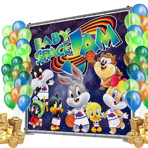 BABY JAM Backdrop; Backdrop For Birthday Parties; Baby Toons; Birthday Party Backdrop; Baby Shower Backdrop; Baby Tunes Backdrop