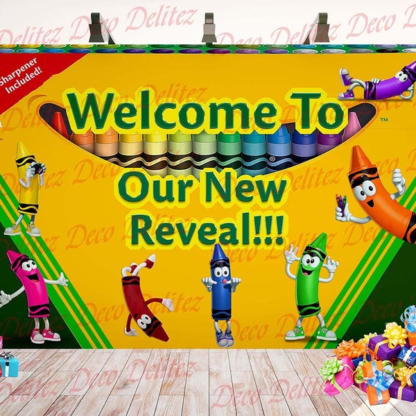 COLORFUL CRAYON CELEBRATION Custom Designed Backdrop; Party Backdrop; Crayons Baby Shower Backdrop; Children's Crayon Backdrop; Treat Table