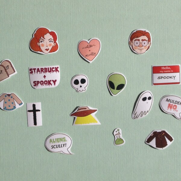 TXF College AU--Die X-Files Mini Sticker Pack