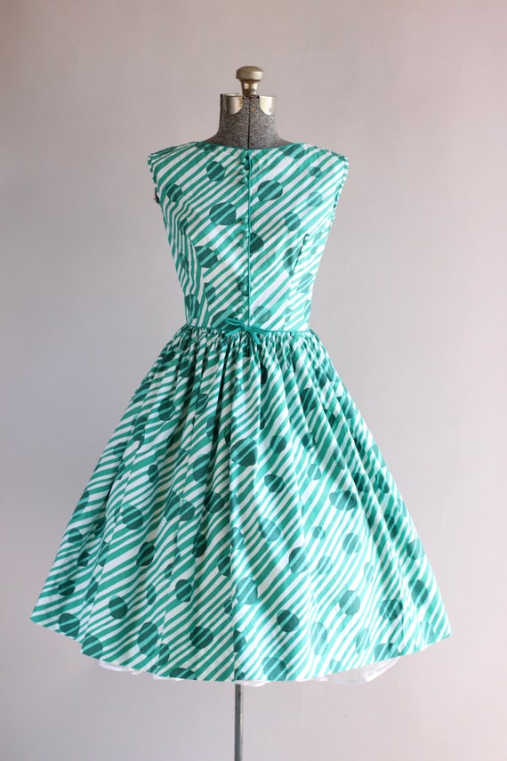 Vintage 1950s Dress / 50s Cotton Dress / Californ… - image 3