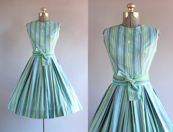Vintage 1950s Dress / 50s Cotton Dress / Aywon Originals | Etsy