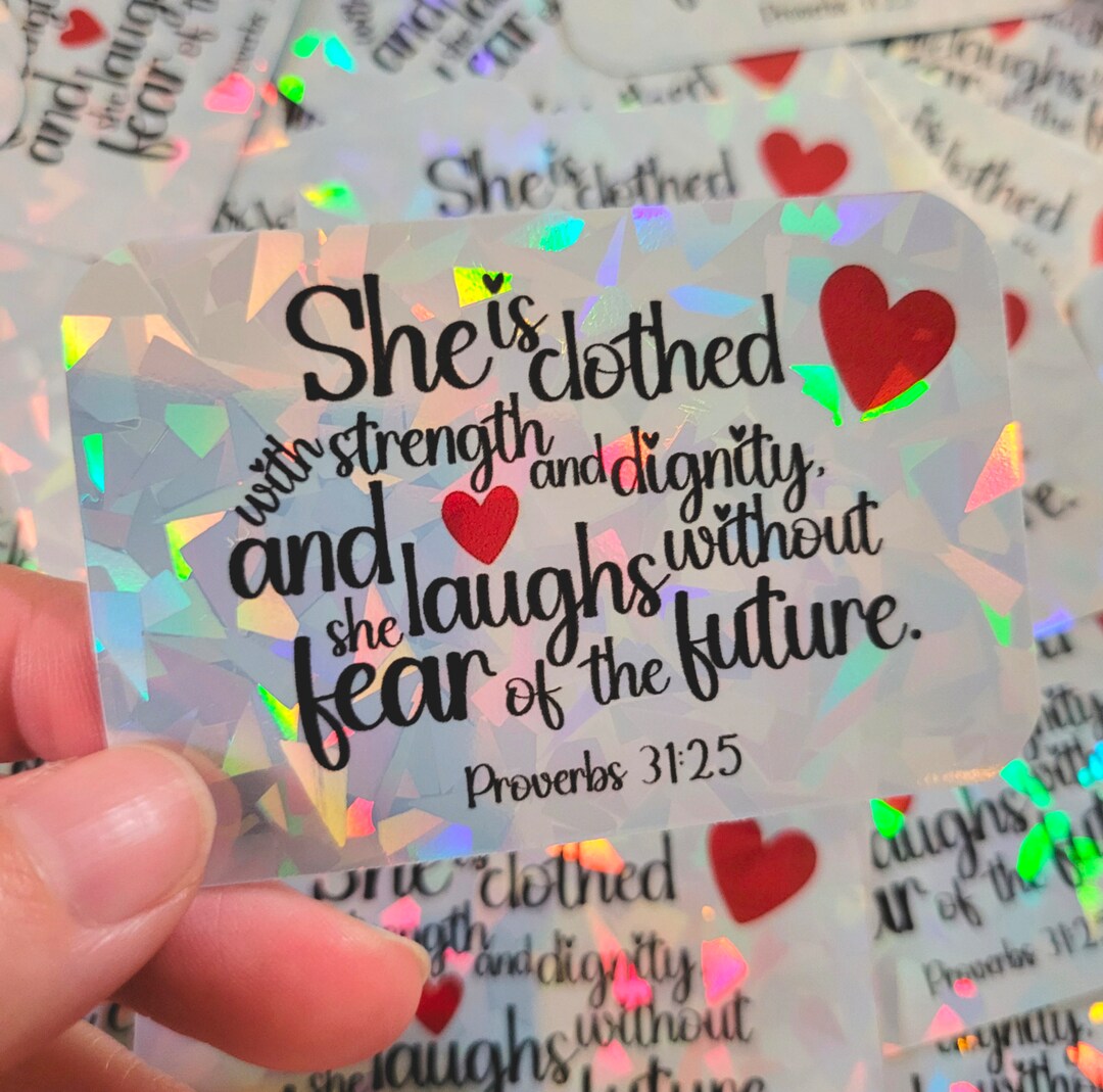 Proverbs Bible Verses Holographic Vinyl Sticker 2x3 Inches - Etsy