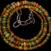 16.4'' AAA smooth roundel shape multi wello fire Ethiopian opal beads strands good quality wholesale price. 0293