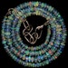 17.3'' AAA smooth roundel shape multi wello fire Ethiopian opal beads strands good quality wholesale price. 0304