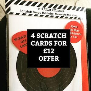 Collection de cartes à gratter - Bundle de cartes vierges - Offre spéciale - Paroles - Carte vierge - Carte thème musical - Disque à gratter