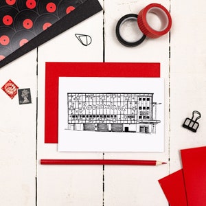 Browlands Glasgow Karte - Musikkarte - Glasgow Greetings Card - Barras Karte - Scottish Blanko Karte - Beagleland Ballroom - Glasgow Sketches