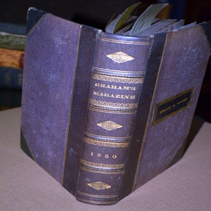 Graham's Magazine Oct 1849 - March 1850. Important Poe articles including Rare First Edition of Poe's essay "About Critics and Criticism".