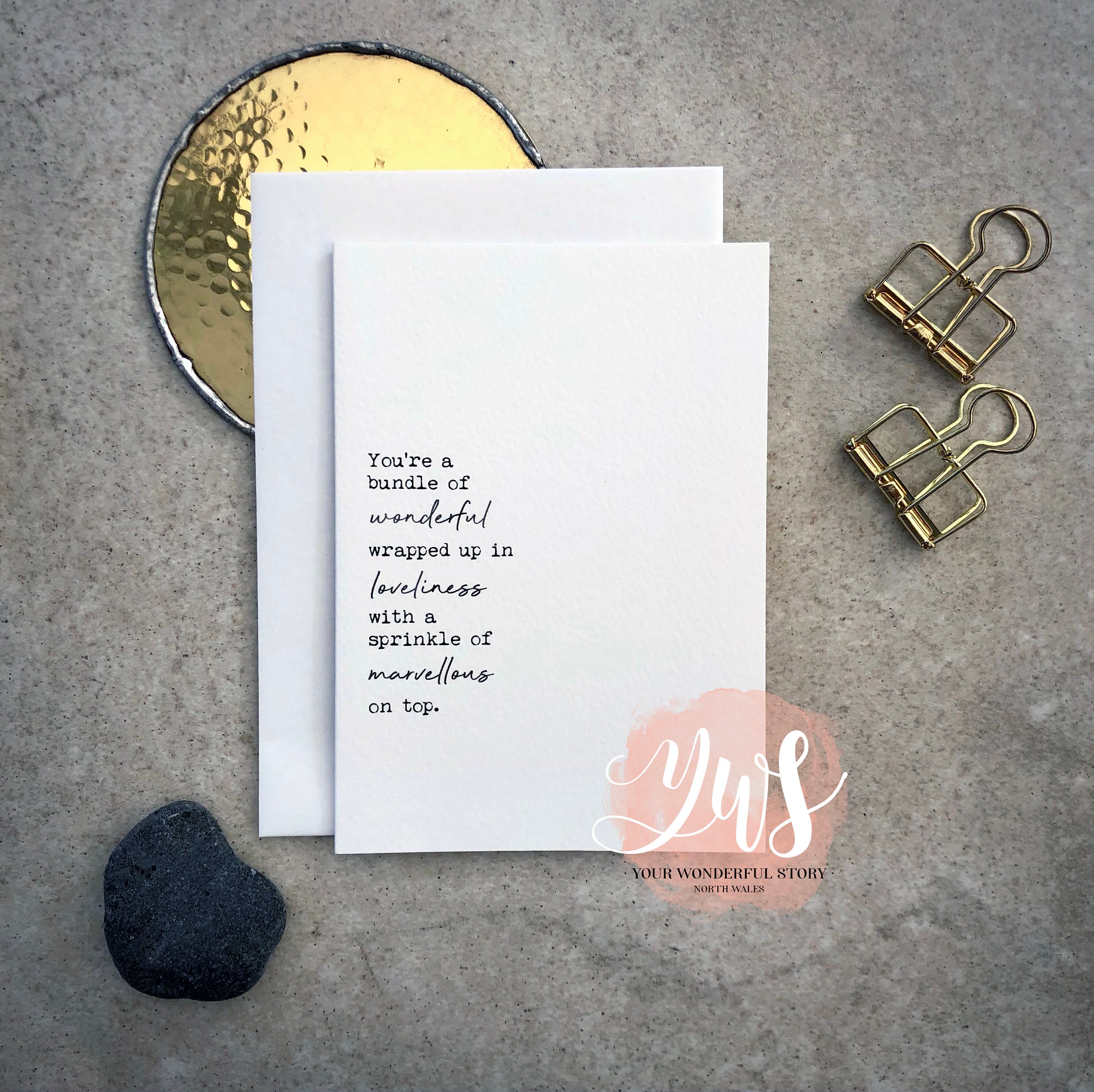 You're a bundle of wonderful - A6 Greetings card - friendship card