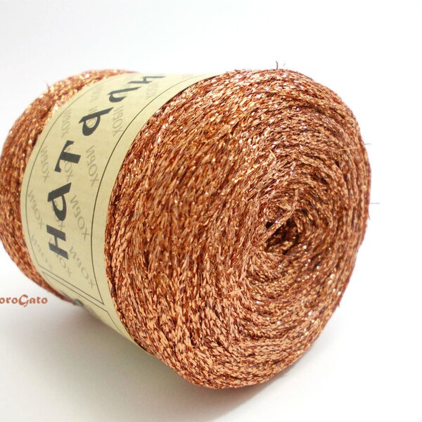 Sparkle yarn, glitter yarn, shiny, metal yarn, lame yarn, crochet yarn, brocade yarn "Nataly"