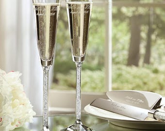 toasting flutes etsy
