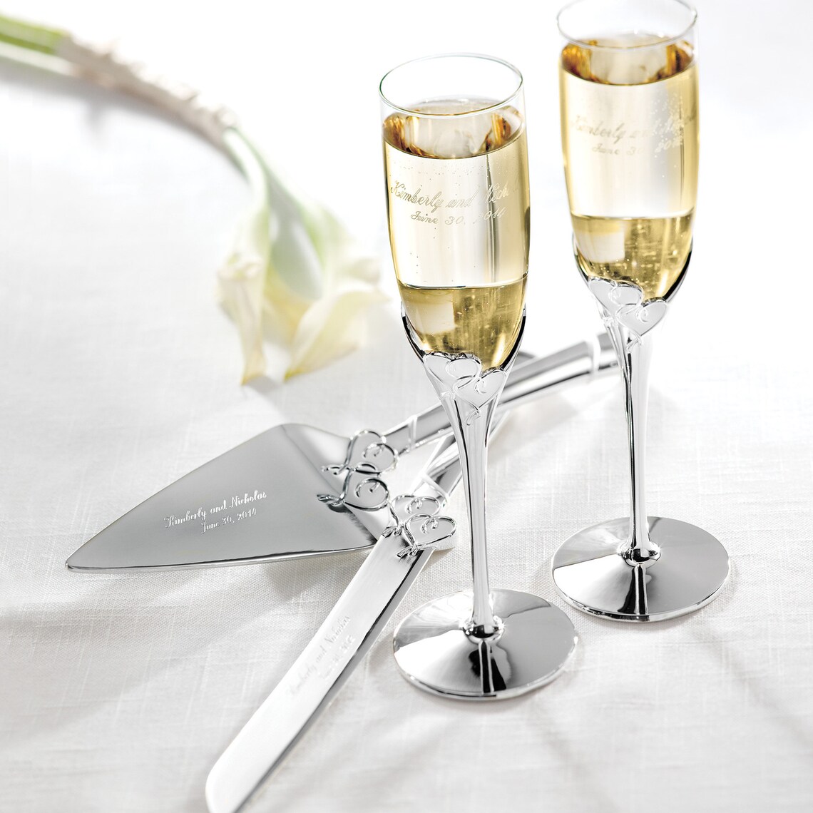 Lenox True Love Wedding Cake Serving Set Knife and Serving Etsy