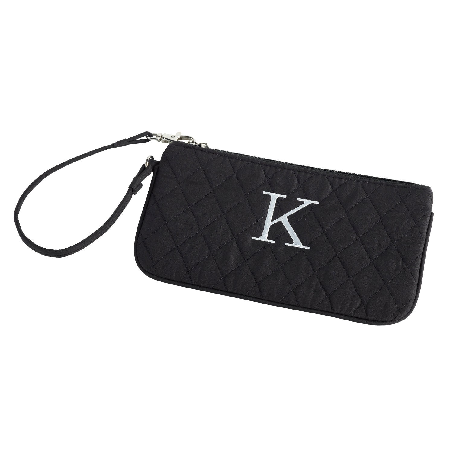 Quilted Microfiber Wristlet | Monogramed Wristlet Wallet | Monogramme…