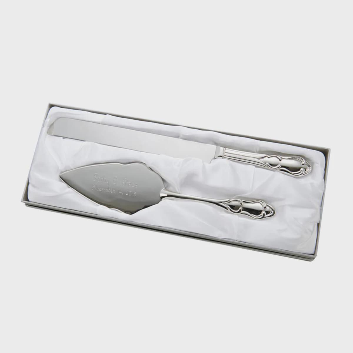 Personalized Silver-plated Wedding Cake Serving Set: Knife & Server - Etsy