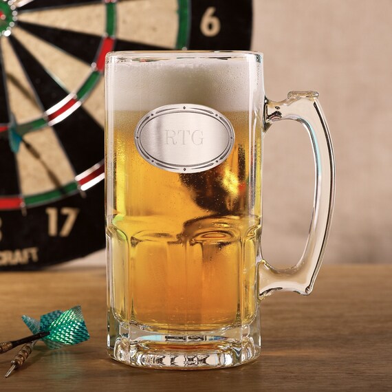 Tall Beer Mug Large Beer Glasses Personalized Tall Glasses Etsy