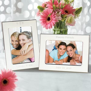 Engraved Nickel Plated Photo Frame | Personalize Picture Frame | 4x6, 5x7, or 8x10 frame | Affordable Bridesmaid Gift | Personalized Gifts