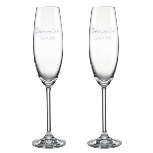 Lenox Tuscany Classic Champagne Toasting Flutes (2)| Personalized Wedding Flutes | Wedding Glasses | Toasting Set | Free Personalization