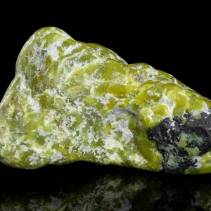 Green LIZARDITE polished tumbled palm stone 10.2 oz healing chakra crystal specimen 3823T NORWAY image 1