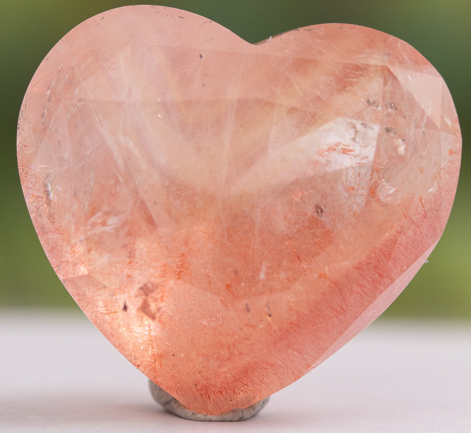Authentic STRAWBERRY QUARTZ Faceted Polished crystal heart 20 Etsy