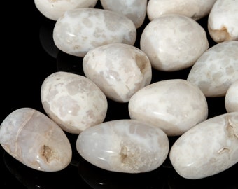 27x WHITE AGATE polished tumbled stone 1.24 lbs healing chakra crystal egg specimen #4944T - Indonesia