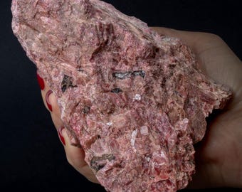 Red RHODONITE chakra crystal stone rough raw 3.62 lbs #4820k - BRAZIL